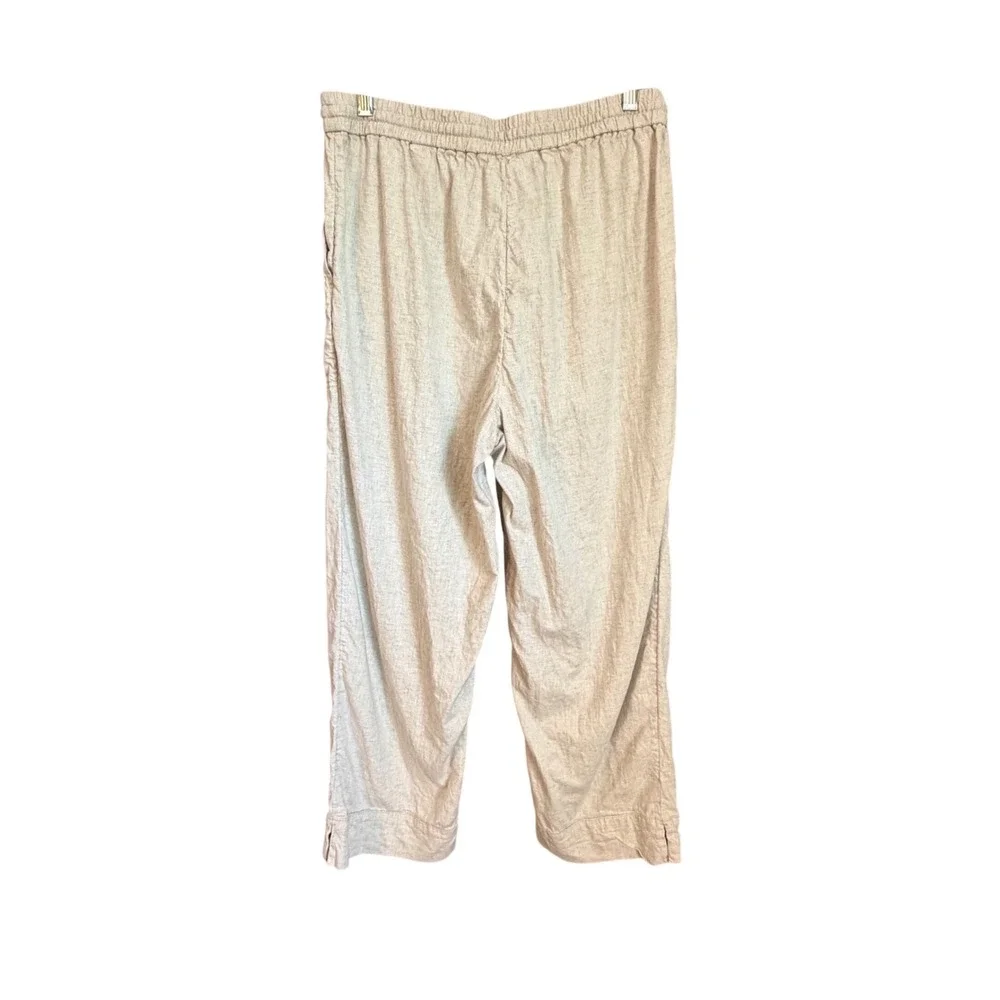 Banana Republic Straight High-Rise Linen Blend Pants Flax Beige Women's M